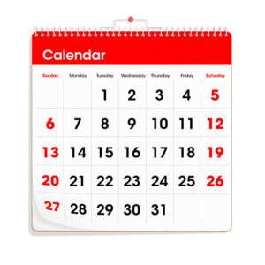 Stock picture of a calendar